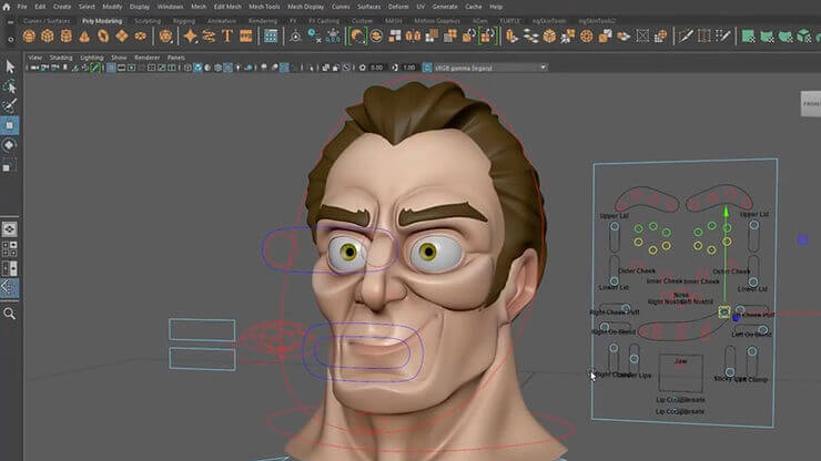 Screenshot of the user interface in Maya