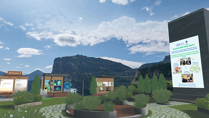 school project exhibition in an outdoor natural environment