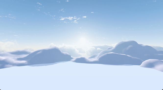 sunlight, blue sky, and fluffy clouds in the morning