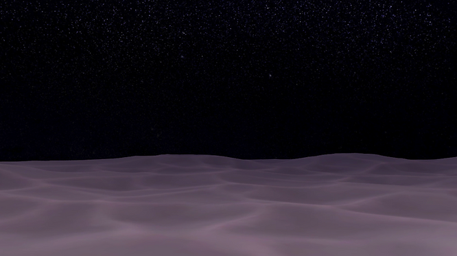 a desert at night with stars