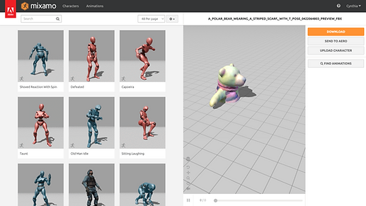 animation moves and a ready-to-download 3D rainbow polar bear