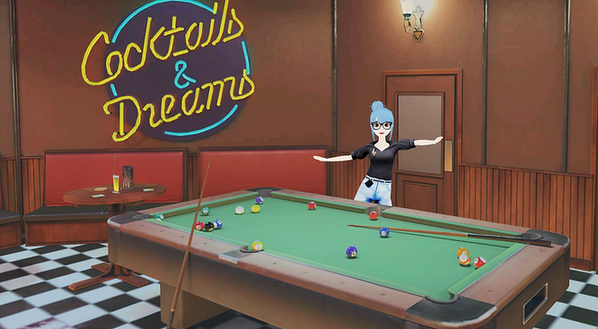 Avatars interacting with 3D virtual objects inside a World of VIVERSE.