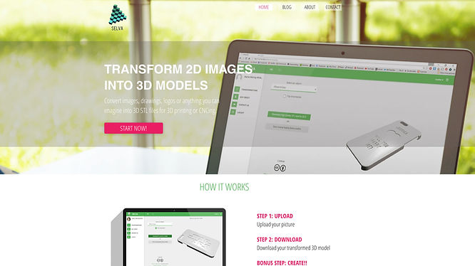 Screenshot of Selva 3D, a 2d images to 3d models converting tool