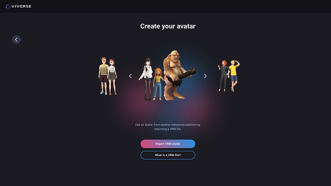 import VRoid avatar to VIVERSE screenshot