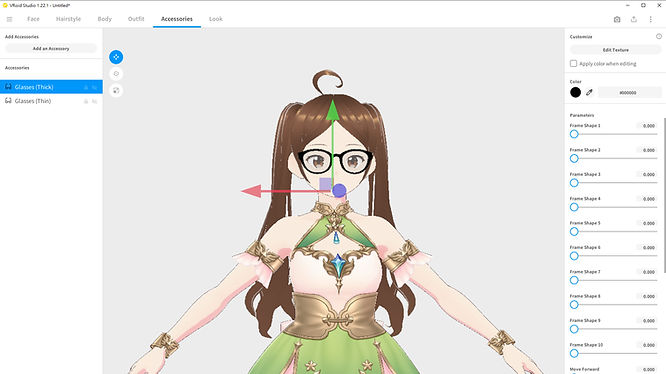 VRoid accessories customizable feature screenshot