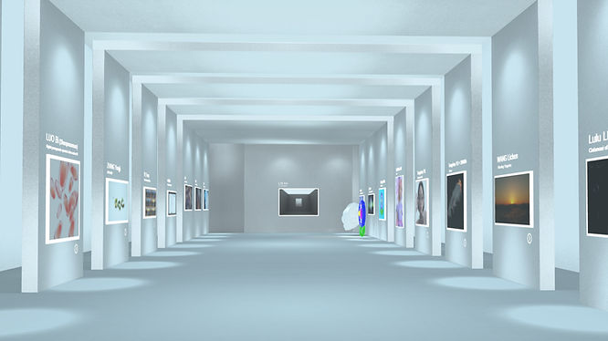 Screen Art: Metaverse Museum, a large white gallery of digital contemporary art in VIVERSE.
