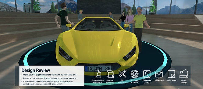 Visualize and review designs in 3D in VIVERSE for Business.