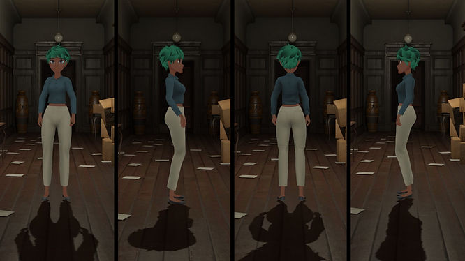 You can now view your Avatar with 360-degree perspective. Avatar facing forward, right, left, and backward.