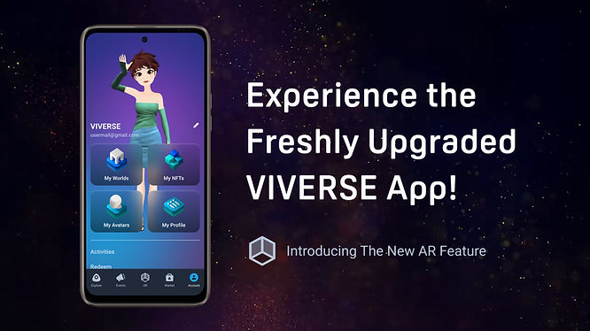 VIVERSE upgraded the VIVERSE mobile app with new augmented reality feature