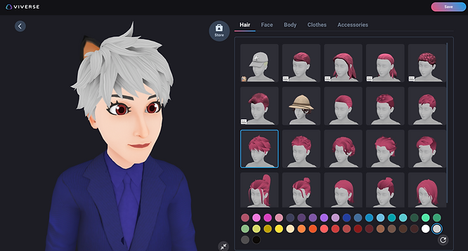 screenshot of 3D VTuber model maker, VIVERSE