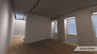 Duplex Gallery is an architectural gallery space for displaying digital assets and artwork.