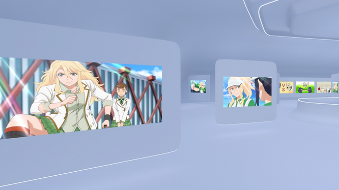 displays inside the BIRDIE WING season 2 themed Metaverse Museum 2