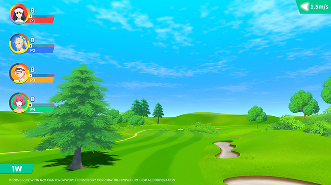 BIRDIE WING game screenshot with Aoi, Helene, Eve, and CC showing on the player list