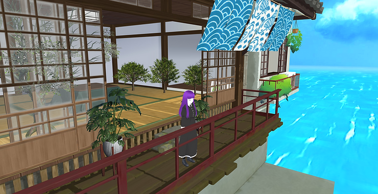 facing the sea and imagine the natural breeze