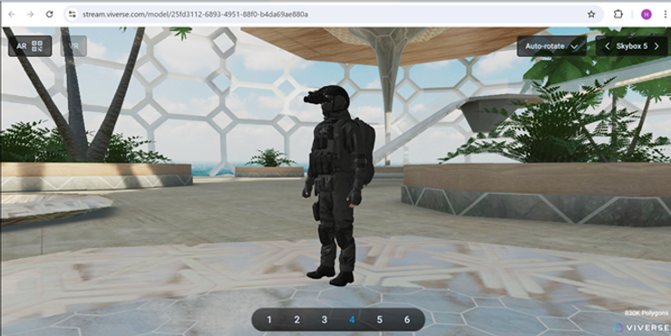 Preview the 3D model in a web browser