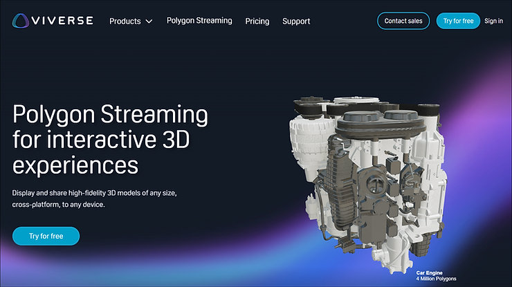Click “Try for free” on the Polygon Streaming landing page