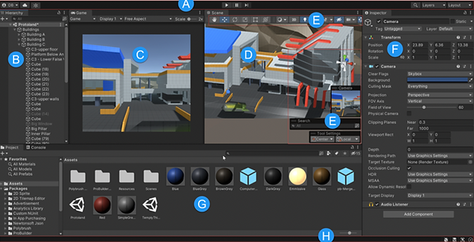 The user interface of Unity, a cross-platform 3D game engine, creates a world in VRChat