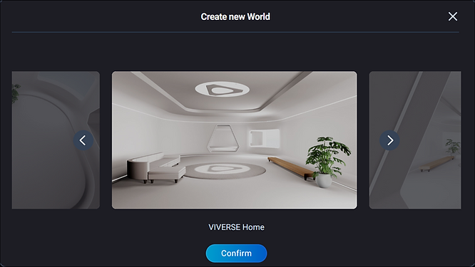 Select a World template and click Confirm