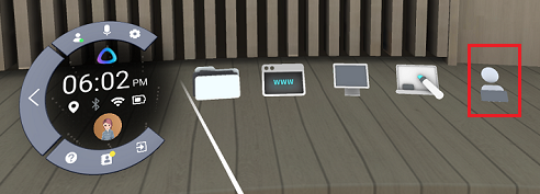 On a VR headset, open the VIVERSE Menu and select “Space management”