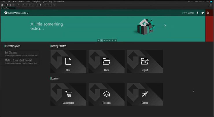 (Image from the video ”GameMaker Studio 2 Tutorial")