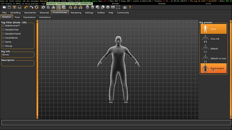 (Source: "Blender, rigify and MakeHuman rigs: a short demo.")